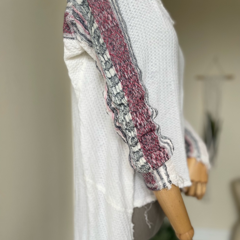 Free People Long Sleeve Waffle Shirt - XS
